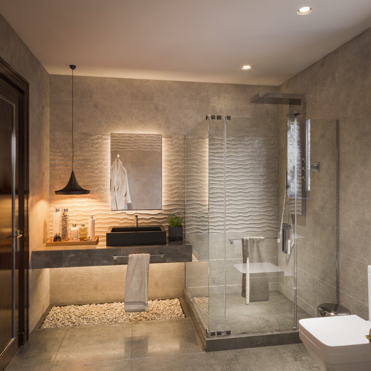 unique bathroom lighting options