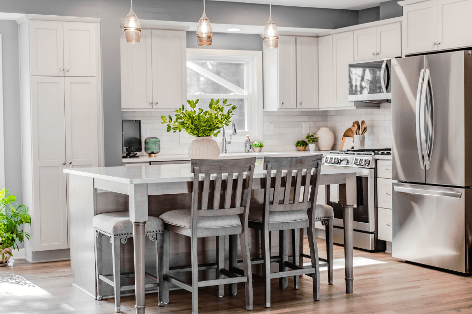 how long does it take to replace kitchen cabinets luxury island pendant lights oven range custom built michigan