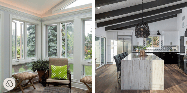 home addition vs remodeling whats right for your lifestyle sunroom and luxury kitchen with large island custom built michigan