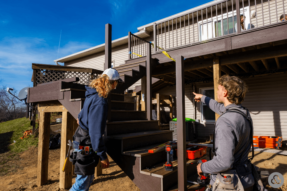 reasons why deck contractors fail builders installing stairs and posts custom built michigan