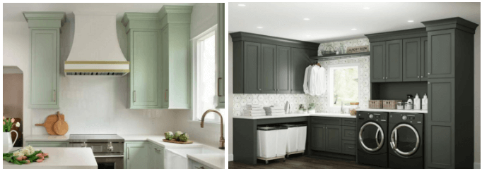 Kitchen and laundry room cabinets