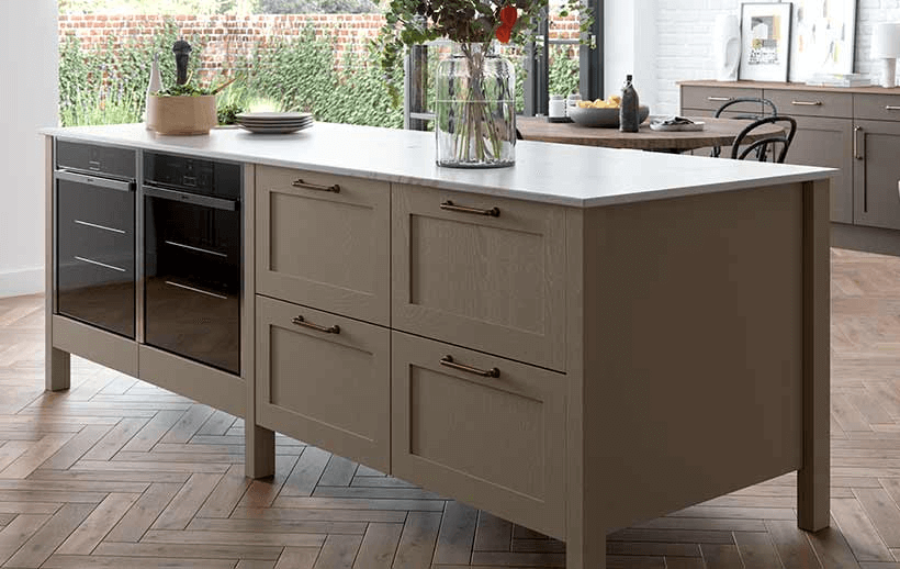 Grey furniture style kitchen island