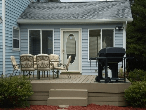 Patio attached to a home addition