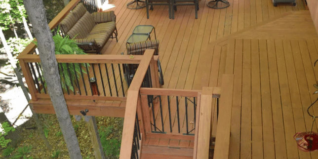 what is kdat lumber decking area with outdoor furniture and stairs custom built michigan