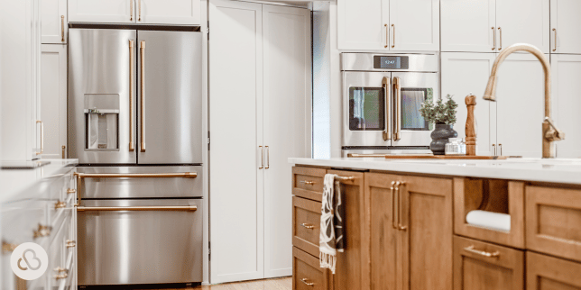 luxury kitchen with hidden pantry cabinet in Lansing Michigan