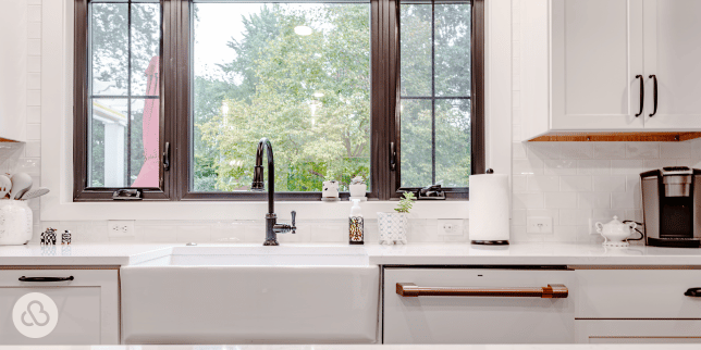 comparing kitchen sink styles for your home remodel farmhouse basin with polished faucet fixture custom built michigan