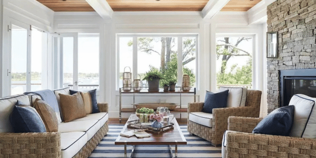 coastal home design ideas for traverse city living room with natural light and coffee table custom built northern michigan