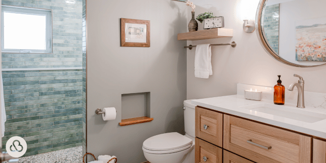 how long does a bathroom remodel take tile shower with luxury sink vanity custom built michigan