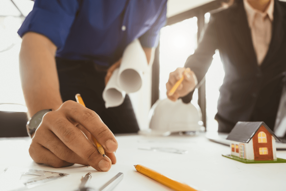 subcontractor trade partner writing remodeling budget plan for client custom built