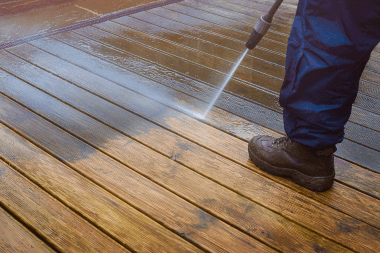 cleaning composite deck with pressure washer custom built