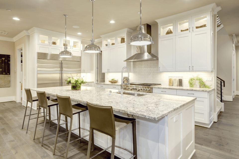 granite countertop for kitchen remodel island idea with lighting custom built michigan
