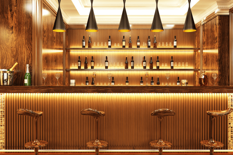 top finished basement bar ideas modern barstools with hanging lights custom built michigan