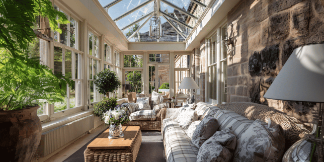 top home addition foundation options sunroom with couches and ottoman table custom built michigan