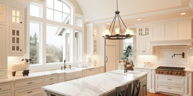 best window styles for enhancing natural light new kitchen remodel with luxury island and large windows custom built michigan