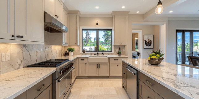 interior design ideas to revitalize your home this spring luxury kitchen remodel with large island and sink area custom built michigan