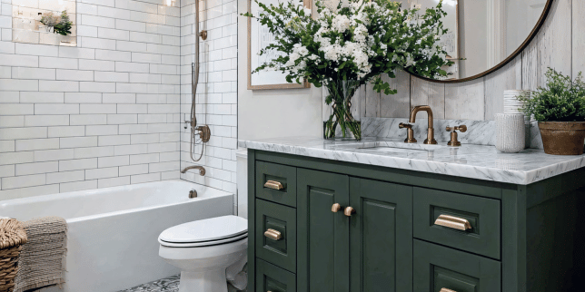 bathroom layout mistakes to avoid for your home remodel large sink vanity with plant decor custom built michigan 