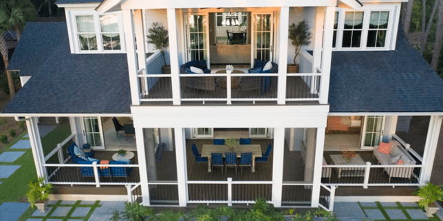 the pros and cons of covered deck designs multi level outdoor living space with furniture custom built michigan