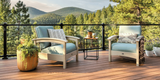 are composite decks hot to walk on everything you need to know outdoor furniture and glass railing custom built michigan