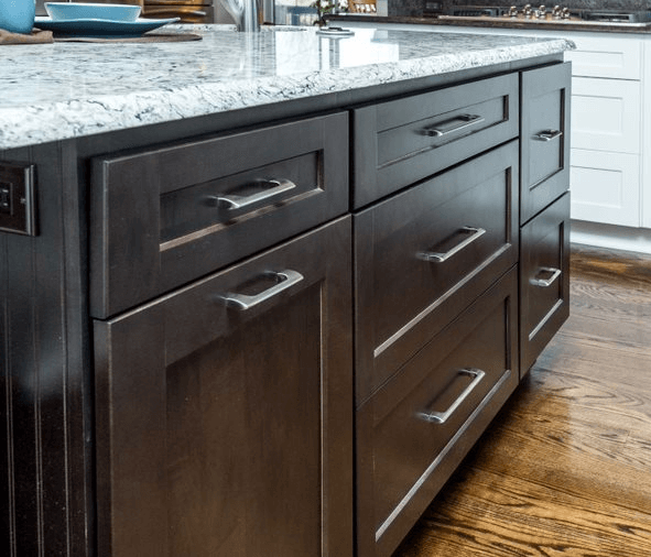 Lower pull-out kitchen cabinets perfect for aging in place