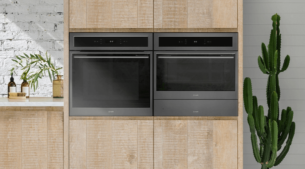 Gunmetal gray kitchen appliances