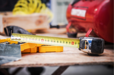 measuring tape at Greater Lansing home remodeling project jobsite