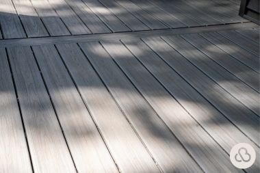 Trex transcend island mist composite decking boards in Greater Lansing Michigan