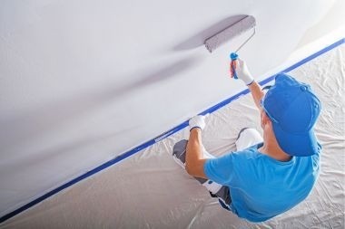 Greater Lansing remodeler painting basement walls