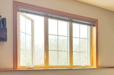 egress window leading to backyard in Greater Lansing Michigan