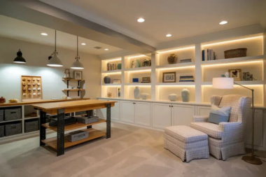 basement lighting ideas for your home remodel cooler light temperature in modern work station area custom built michigan