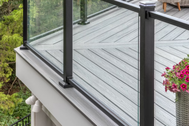 how much does deck railing cost in michigan trex glass panel rail on composite decking outdoor living space custom built mi