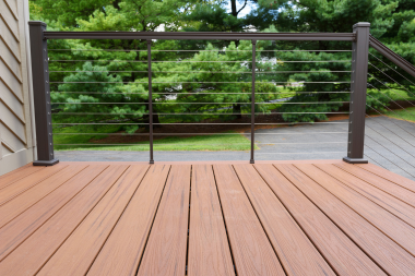 how much does deck railing cost in michigan cable rail system on composite decking space custom built mi