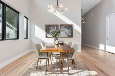 interior design ideas to revitalize your home this spring dining area with large chandelier fixture custom built michigan