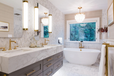 tips for better bathroom lighting design layered light fixtures with bar scones and chandelier custom built michigan