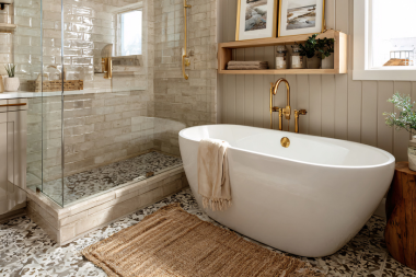 top bathtub options for your bathroom remodel freestanding tub with gold finish faucet custom built michigan
