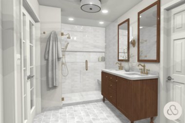 bathroom layout mistakes to avoid for your home remodel 3d rendering with double sink vanity custom built michigan