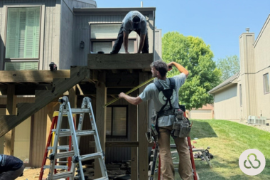 Greater Lansing composite deck being constructed by Custom Built Design and Remodeling