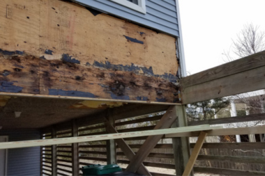 Greater Lansing home with damaged ledger board