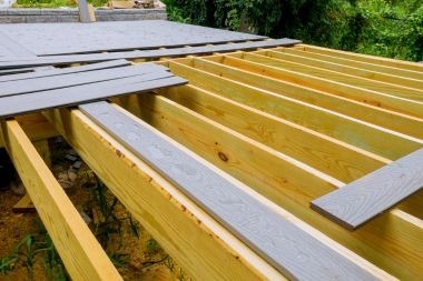 Greater Lansing composite decking project with wood joists