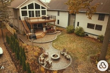 Greater Lansing composite deck and outdoor living space built by Custom Built Design and Remodeling