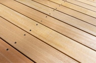 wood decking boards installed in Greater Lansing Michigan yard