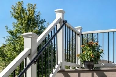 trex composite railing system with balusters and stairs in Greater Lansing