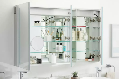 top storage ideas for your bathroom remodel recessed medicine cabinet with mirror and shelving custom built michigan