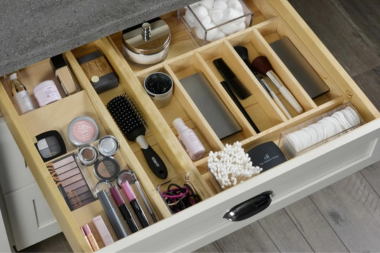 top storage ideas for your bathroom remodel dura supreme vanity drawer organizer with makeup and self care accessories custom built michigan