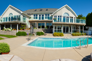 concrete pool decks an honest review sunny outdoor living space and swimming area custom built michigan