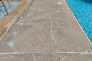 concrete pool decks an honest review cracked and repaired swimming area surface custom built michigan