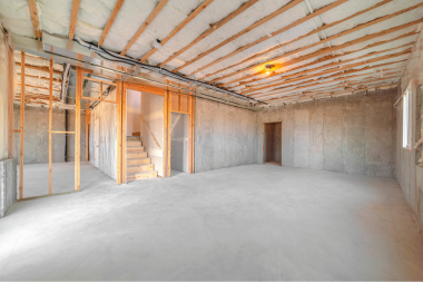 unfinished basement remodeling project in Greater Lansing Michigan