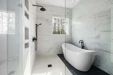 Northern Michigan bathroom remodel with wet room
