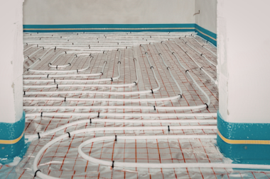 Northern Michigan remodeling project with heated floor tiles