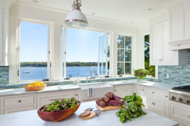 luxury kitchen remodeling project in Northern Michigan with lake view