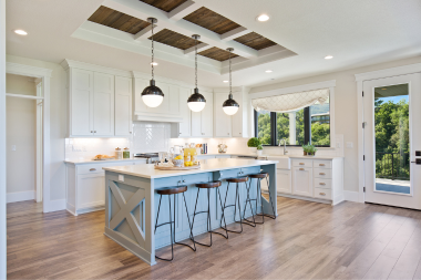 luxury vinyl plank flooring in Northern Michigan kitchen remodeling project